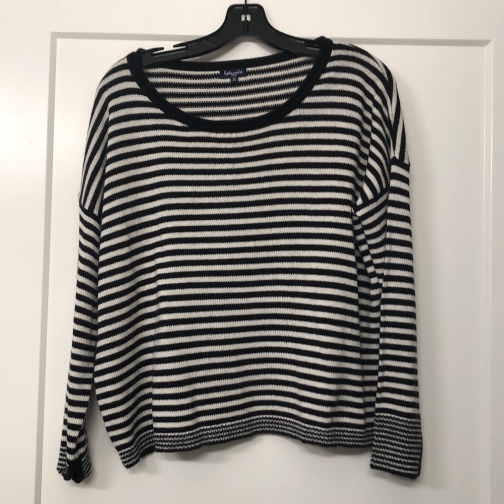 Splendid black and white striped sweater